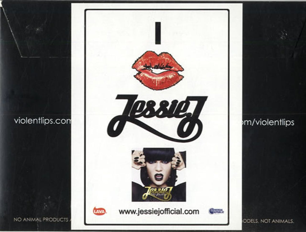 Jessie J Violent Lips - Temporary Lip Tattoos US Promo memorabilia LIP TATTOOS