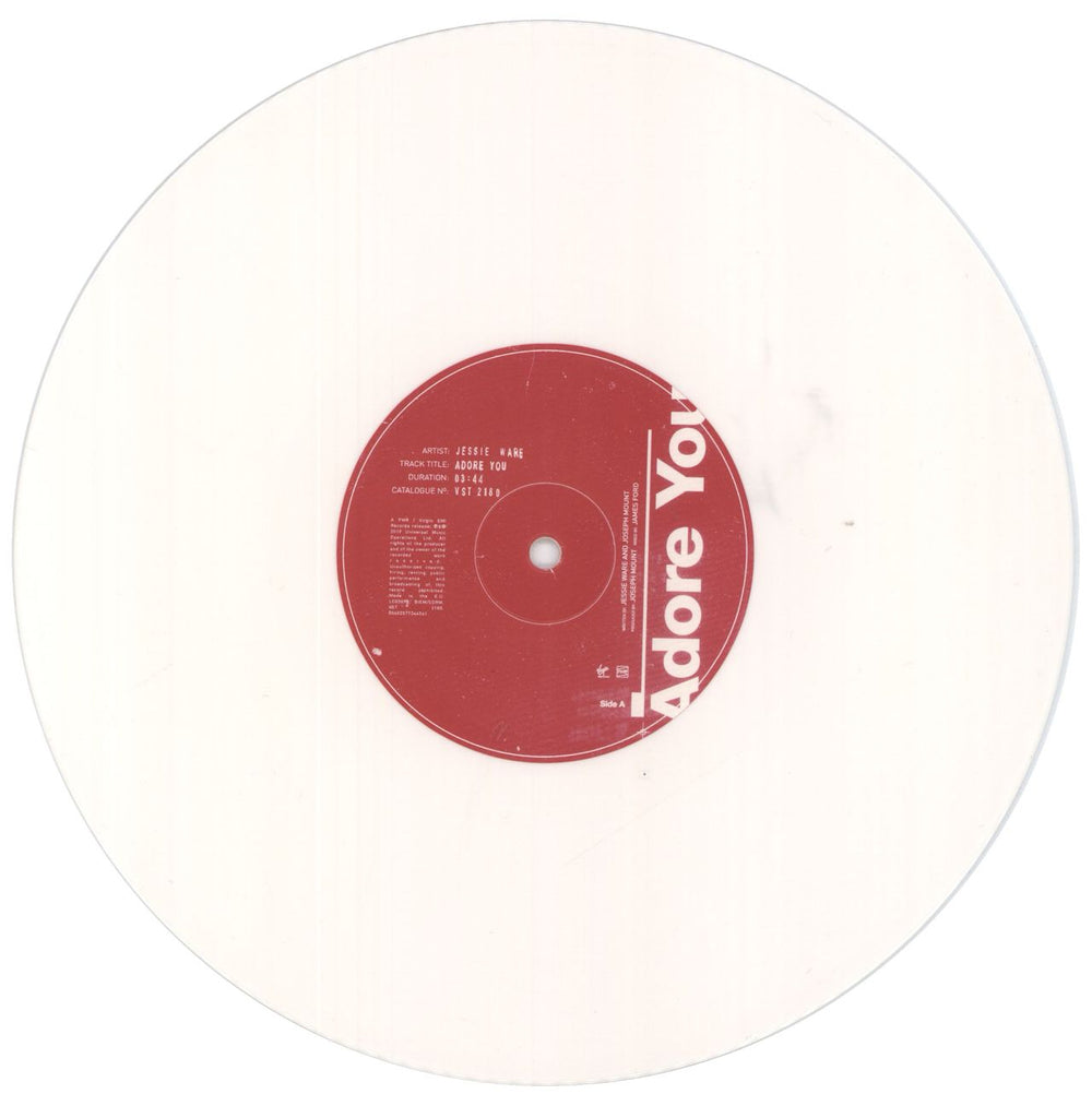 Jessie Ware Adore You - RSD 19 - White Vinyl + Shrink UK 10" vinyl single (10 inch record) KW210AD814928