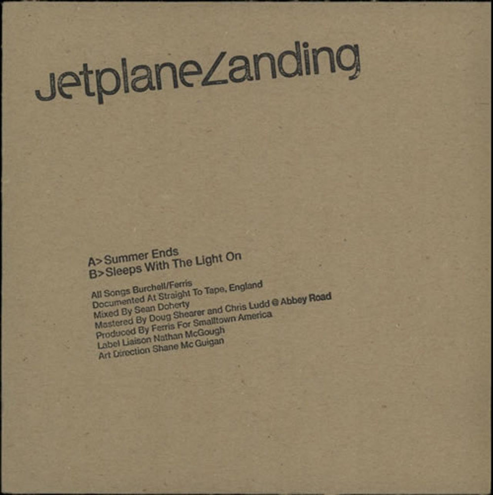 Jetplane Landing Summer Ends UK 7" vinyl single (7 inch record / 45) JEP07SU582490