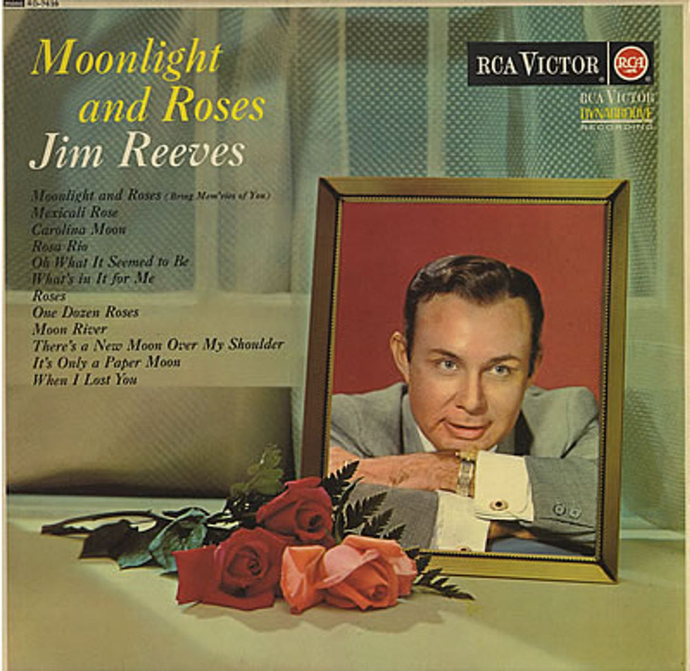 Jim Reeves Moonlight And Roses UK vinyl LP album (LP record) RD-7639