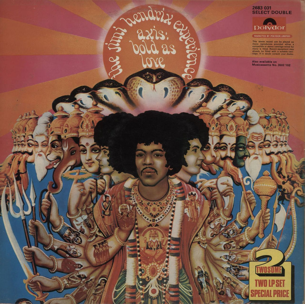 Jimi Hendrix Are You Experienced / Axis Bold As Love - VG+ UK 2-LP vinyl record set (Double LP Album)