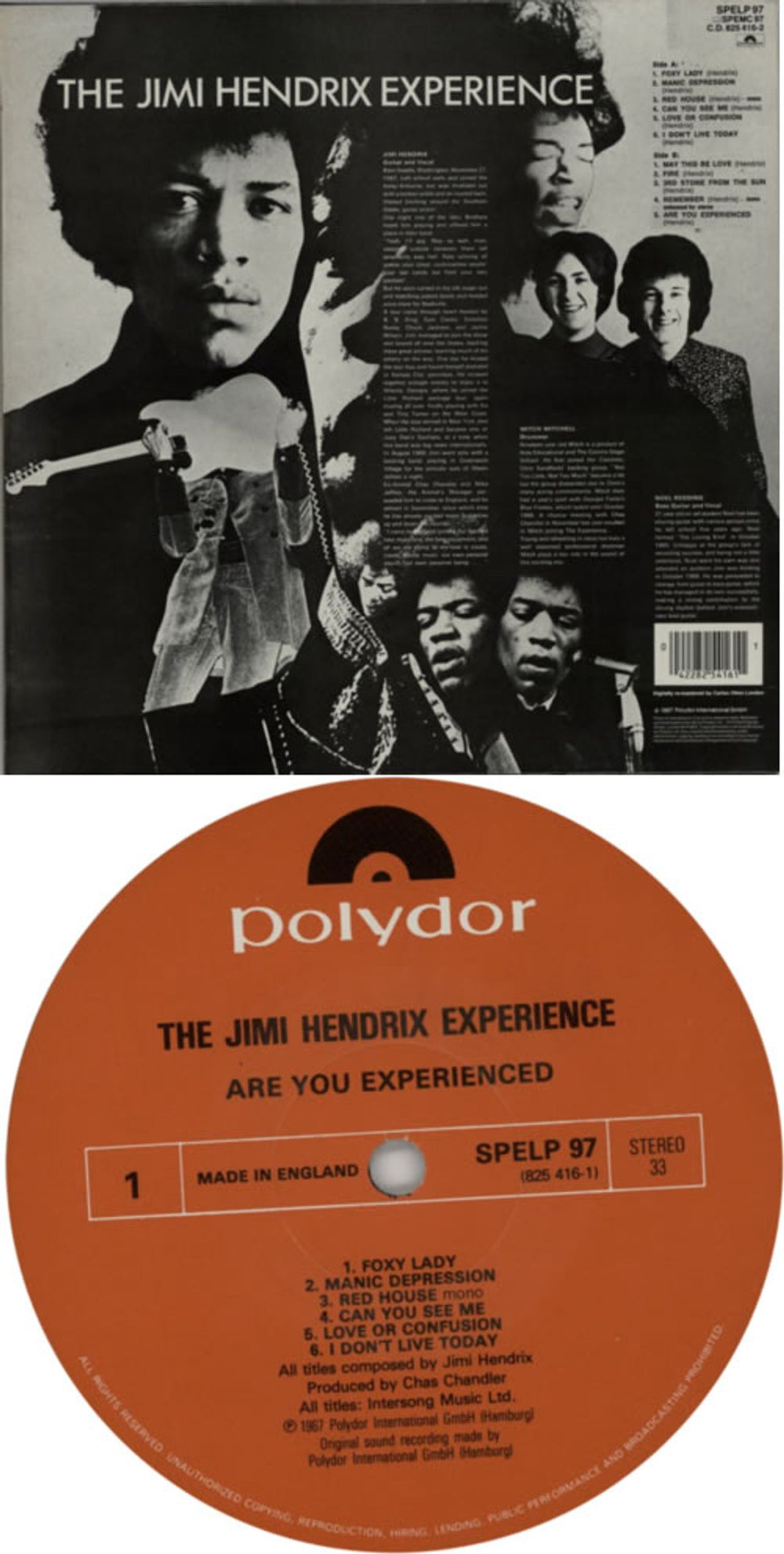 Jimi Hendrix Are You Experienced - barcoded p/s UK vinyl LP album (LP record) HENLPAR408066