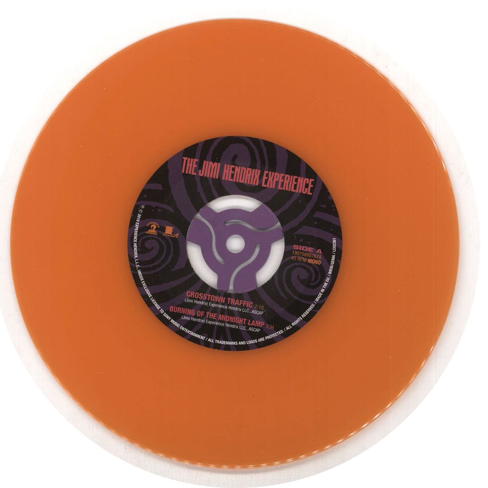 Jimi Hendrix Burning Of The Midnight Lamp - RSD BF18 - Orange Vinyl UK 7" vinyl single (7 inch record / 45) HEN07BU725022