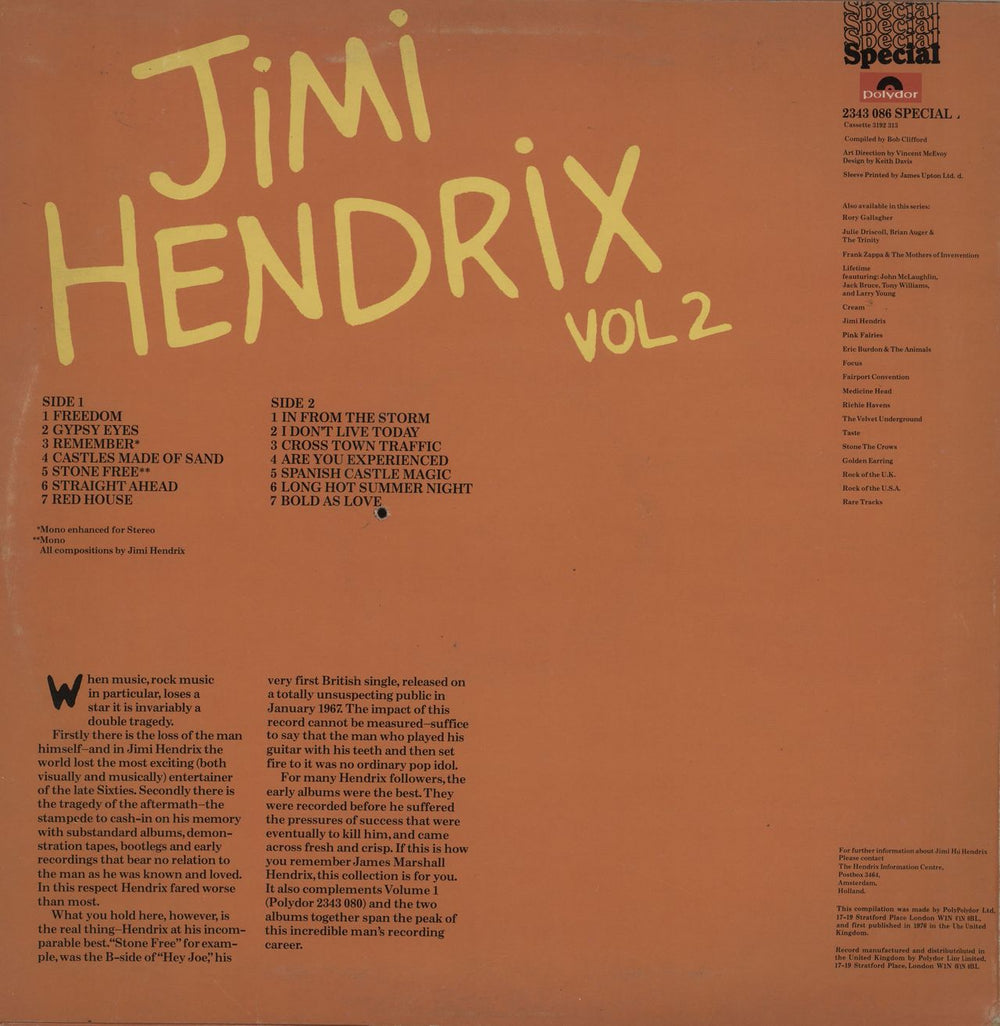 Jimi Hendrix Jimi Hendrix Vol 2 - EX UK vinyl LP album (LP record)