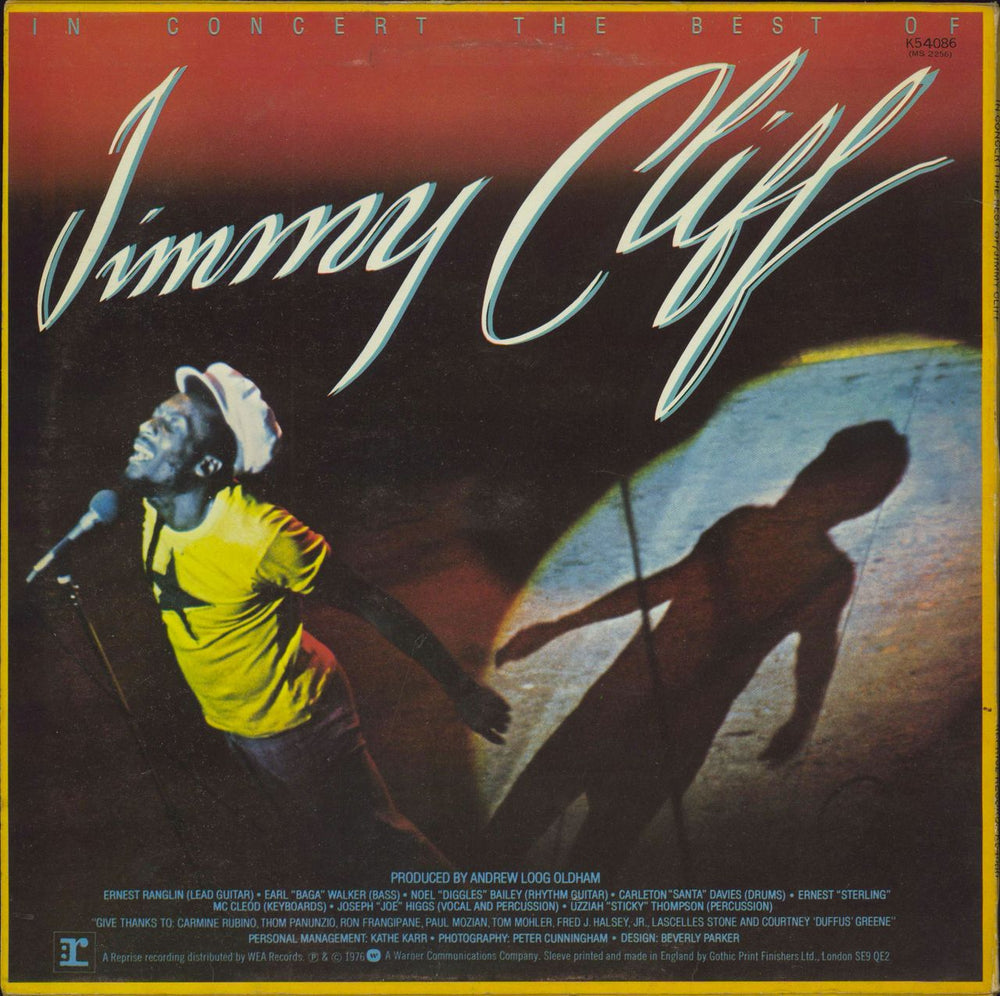 Jimmy Cliff In Concert - The Best Of - wos UK vinyl LP album (LP record)