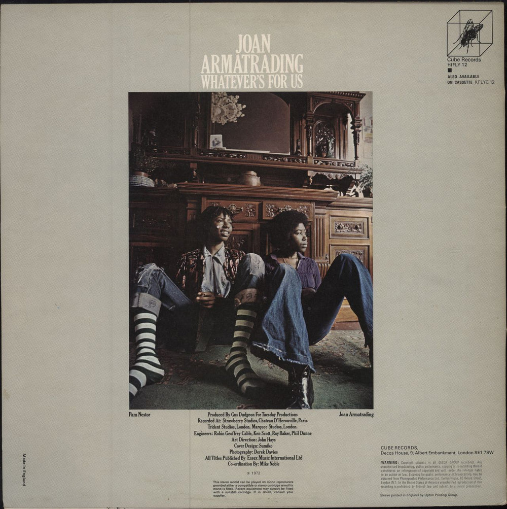 Joan Armatrading Whatever's For Us - 1st + Insert - EX UK vinyl LP album (LP record)