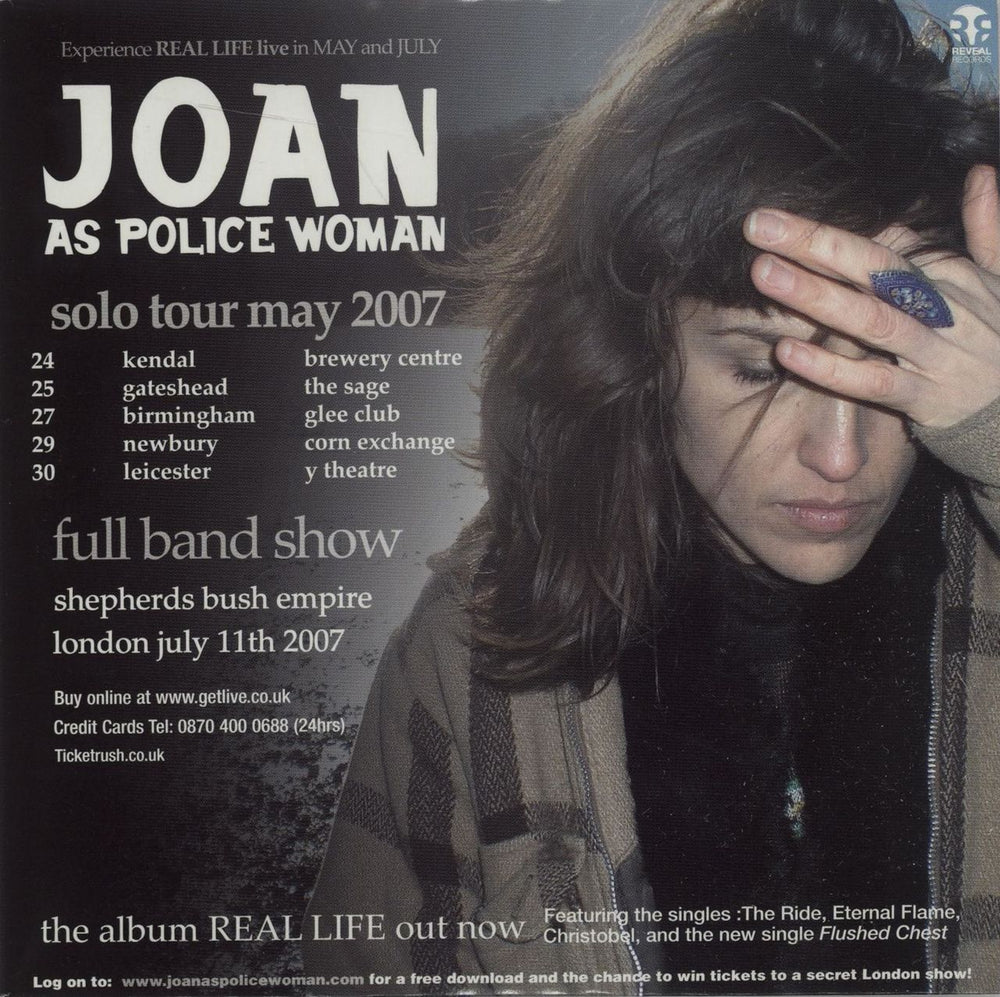 Joan As Police Woman Real Life - Ten Minute Sampler UK Promo CD single (CD5 / 5") REVEAL10EDIT