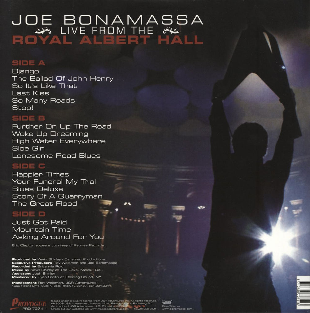 Joe Bonamassa Live From The Royal Albert Hall UK 2-LP vinyl record set (Double LP Album) 8712725727415