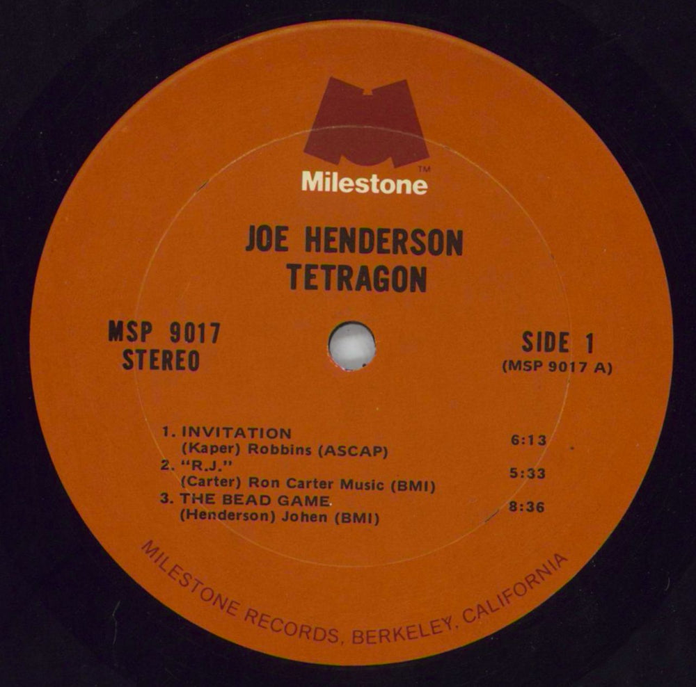 Joe Henderson Tetragon US vinyl LP album (LP record) JKXLPTE819317