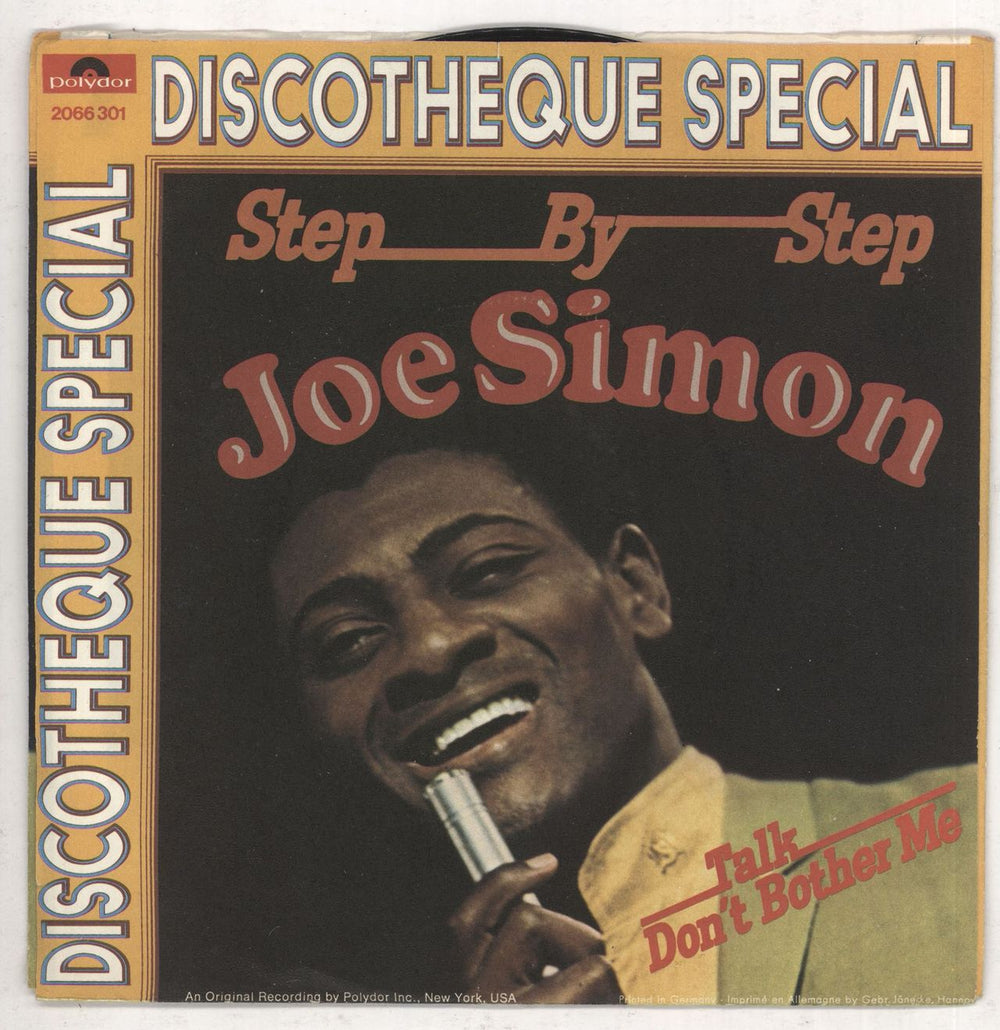 Joe Simon Step By Step German 7" vinyl single (7 inch record / 45) 2066301