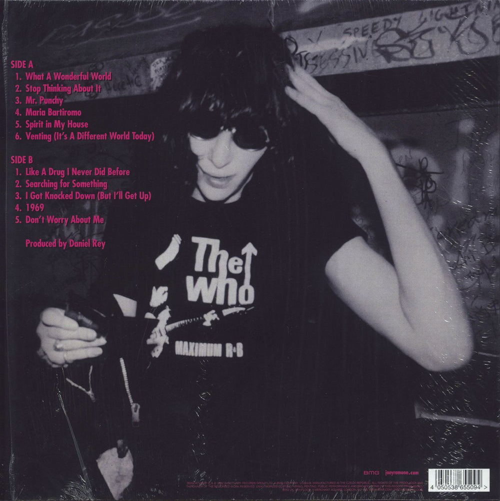 Joey Ramone Don't Worry About Me - Pink & Black Splatter US vinyl LP album (LP record) 4050538655094