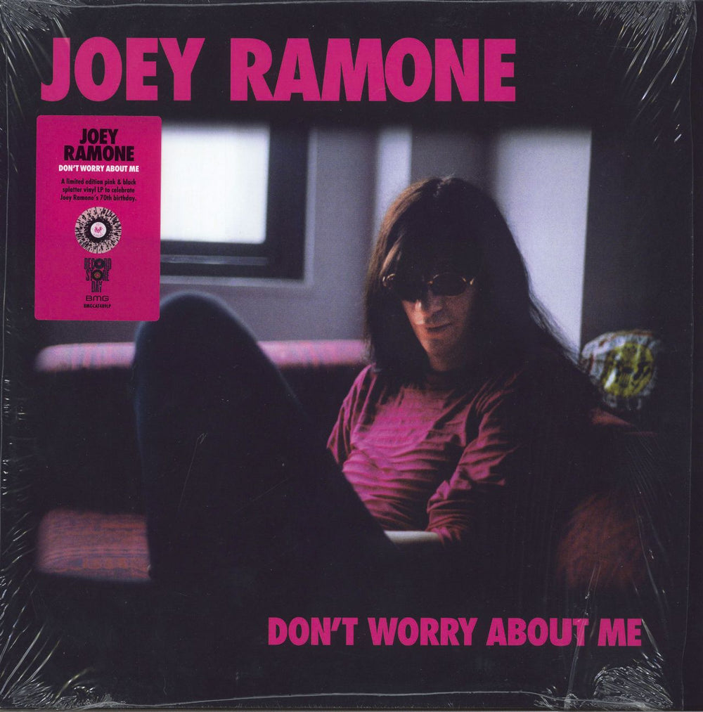 Joey Ramone Don't Worry About Me - Pink & Black Splatter US vinyl LP album (LP record) BMGCAT489LP