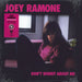 Joey Ramone Don't Worry About Me - Pink & Black Splatter US vinyl LP album (LP record) BMGCAT489LP