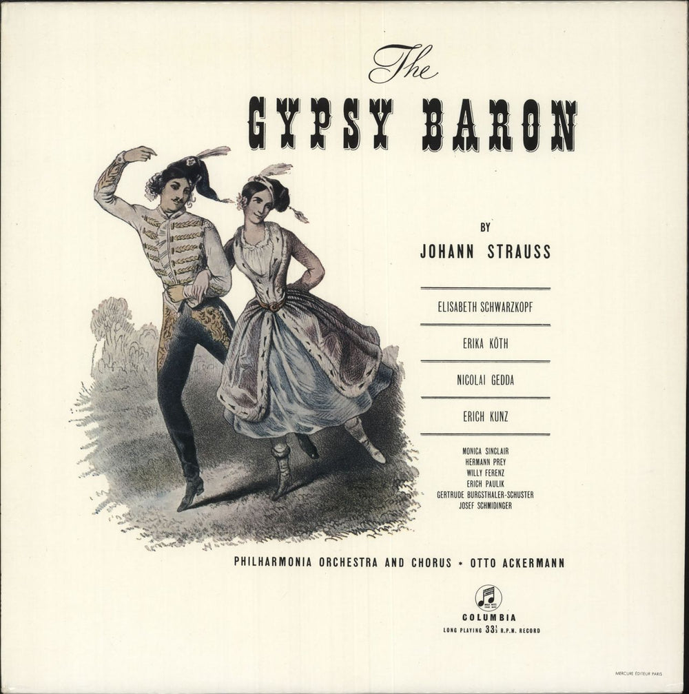 Johann Strauss II (1825-1899) The Gypsy Baron UK 2-LP vinyl record set (Double LP Album) 33CX1329/30