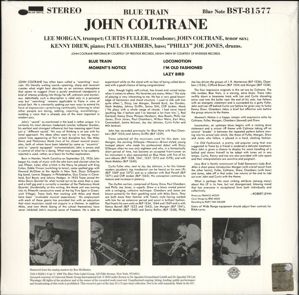 John Coltrane Blue Train - 180gram Vinyl - Sealed UK vinyl LP album (LP record) JCOLPBL709135