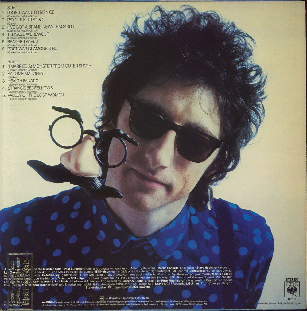 John Cooper Clarke Disguise In Love - Promo Stamped UK Promo vinyl LP album (LP record)