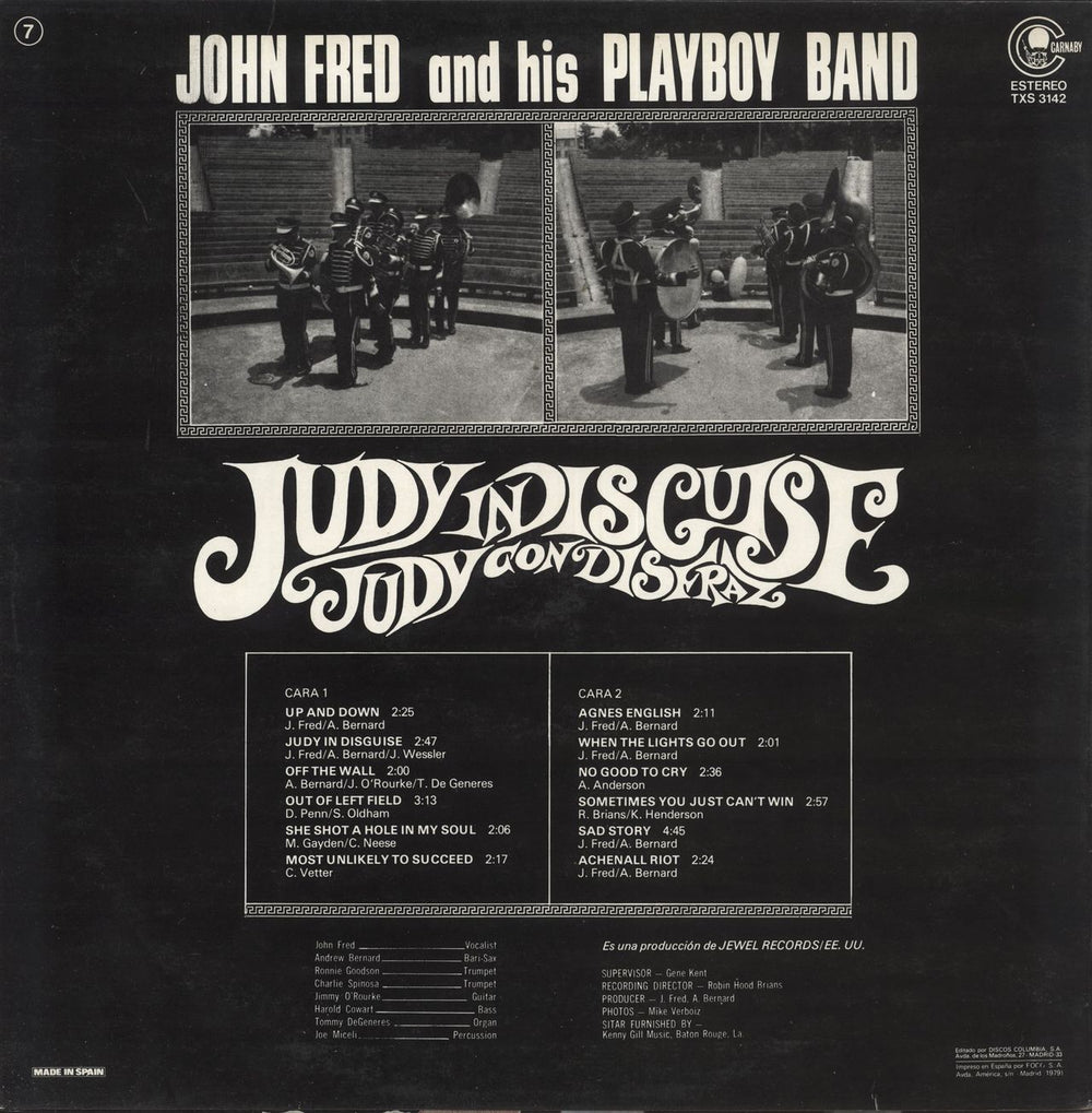 John Fred & His Playboy Band Judy In Disguise Spanish vinyl LP album (LP record)