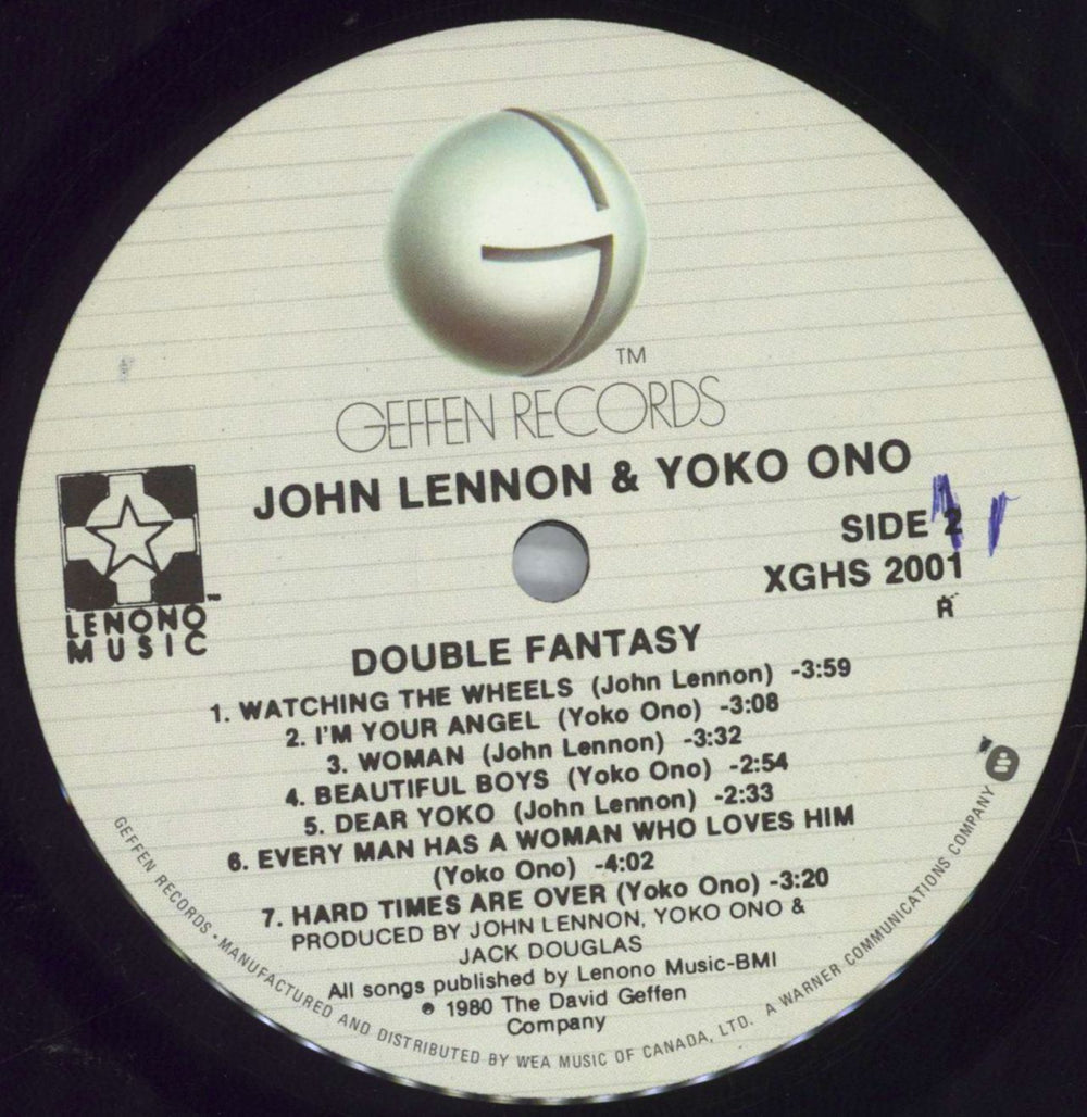 John Lennon Double Fantasy - Mislabel Canadian vinyl LP album (LP record) LENLPDO821722