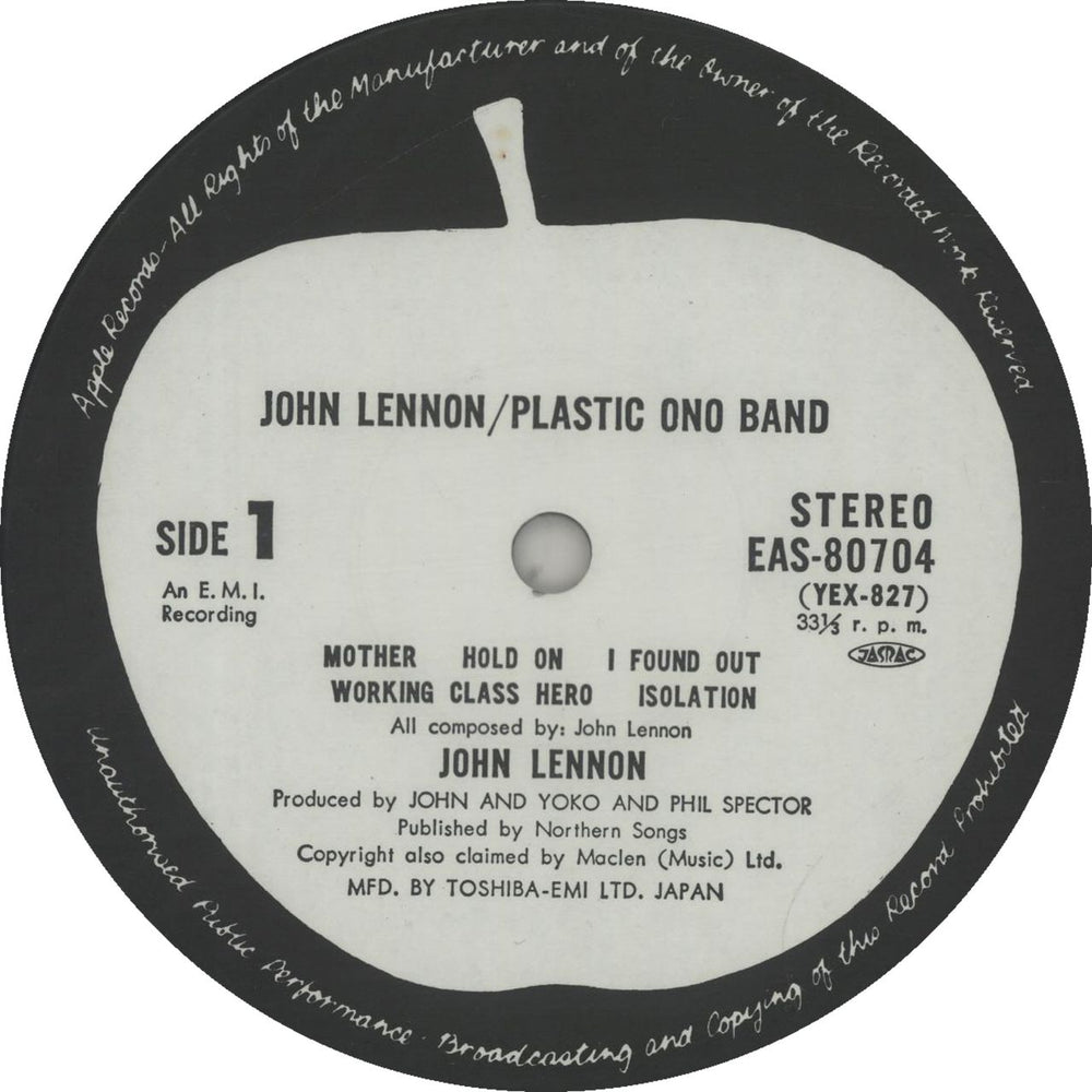 John Lennon John Lennon / Plastic Ono Band + Obi Japanese vinyl LP album (LP record) LENLPJO184169