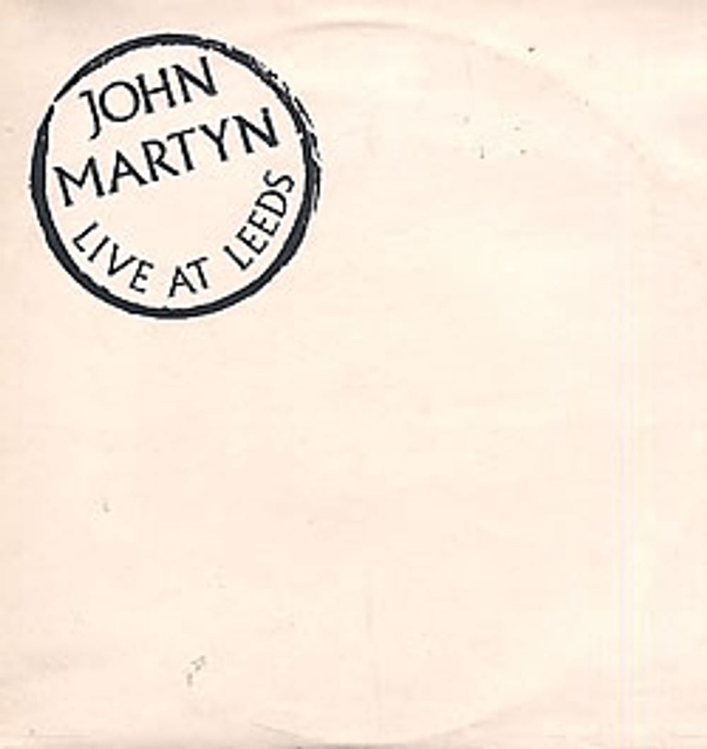 John Martyn Live At Leeds - Unnumbered UK vinyl LP album (LP record) ILPS9343