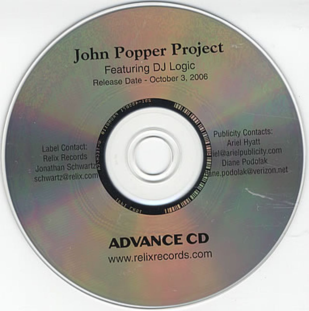 John Popper Project John Popper Project US Promo 2-disc CD/DVD set PROMO110