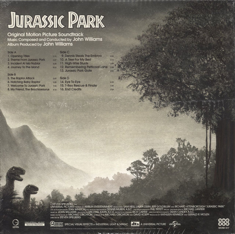 John Williams (Composer) Jurassic Park - 180gm Dilophosaurus Vinyl US 2-LP vinyl record set (Double LP Album)