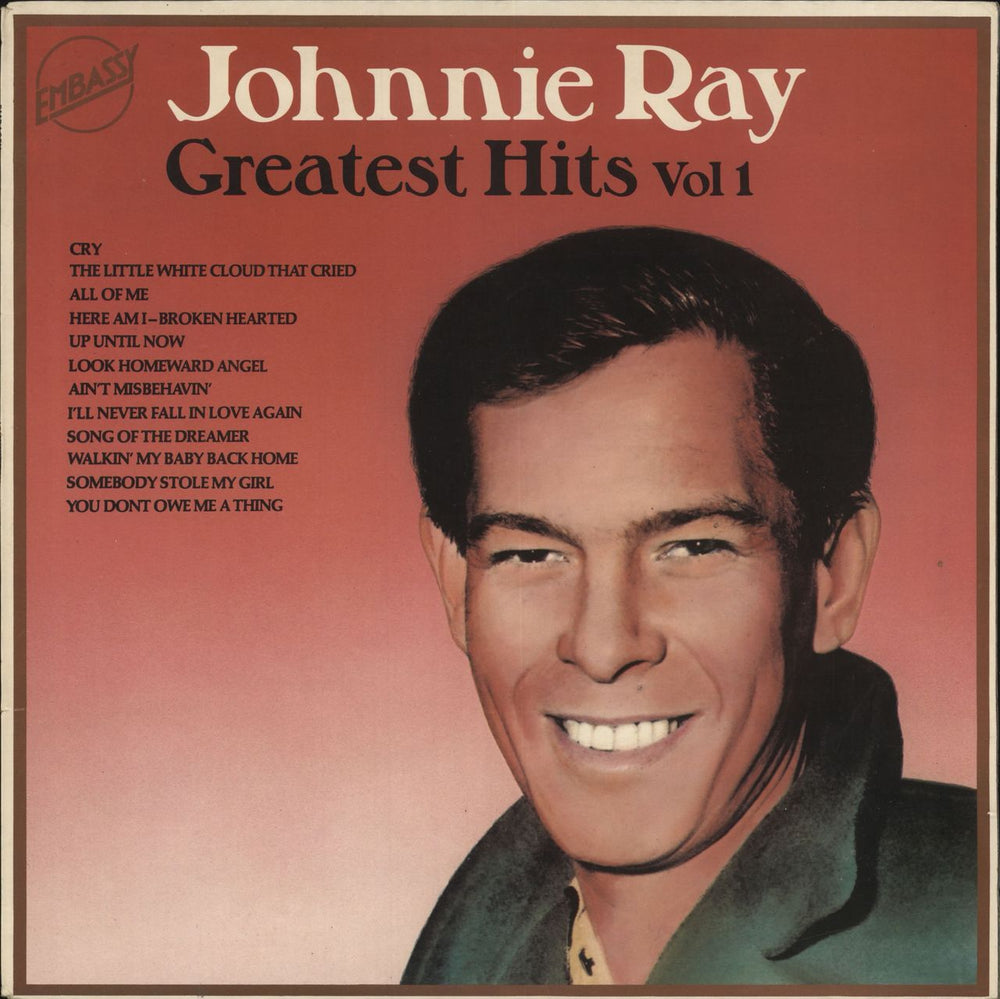 Johnnie Ray Greatest Hits Vol. 1 UK vinyl LP album (LP record) EMB31388