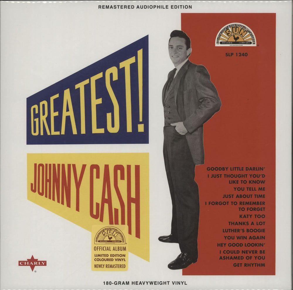 Johnny Cash Greatest! - 180g UK vinyl LP album (LP record) SUNSLP1240