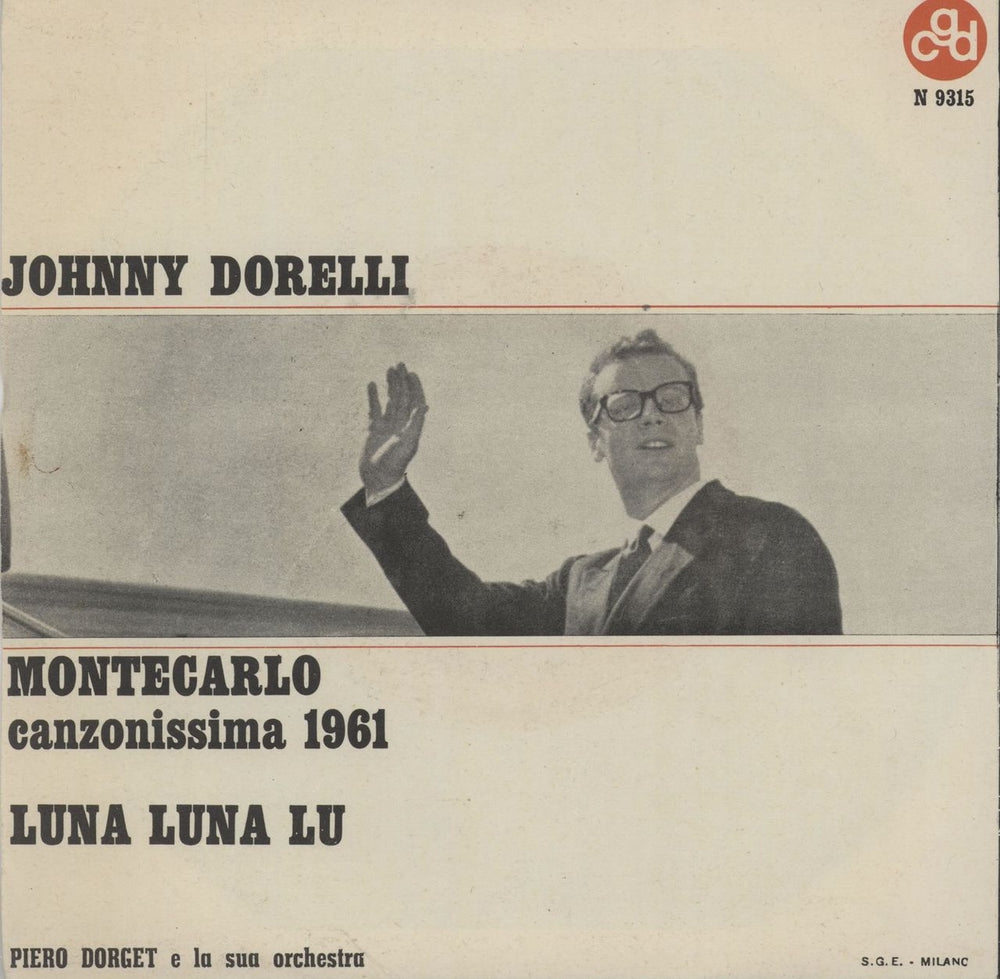 Johnny Dorelli Montecarlo Italian 7" vinyl single (7 inch record / 45)