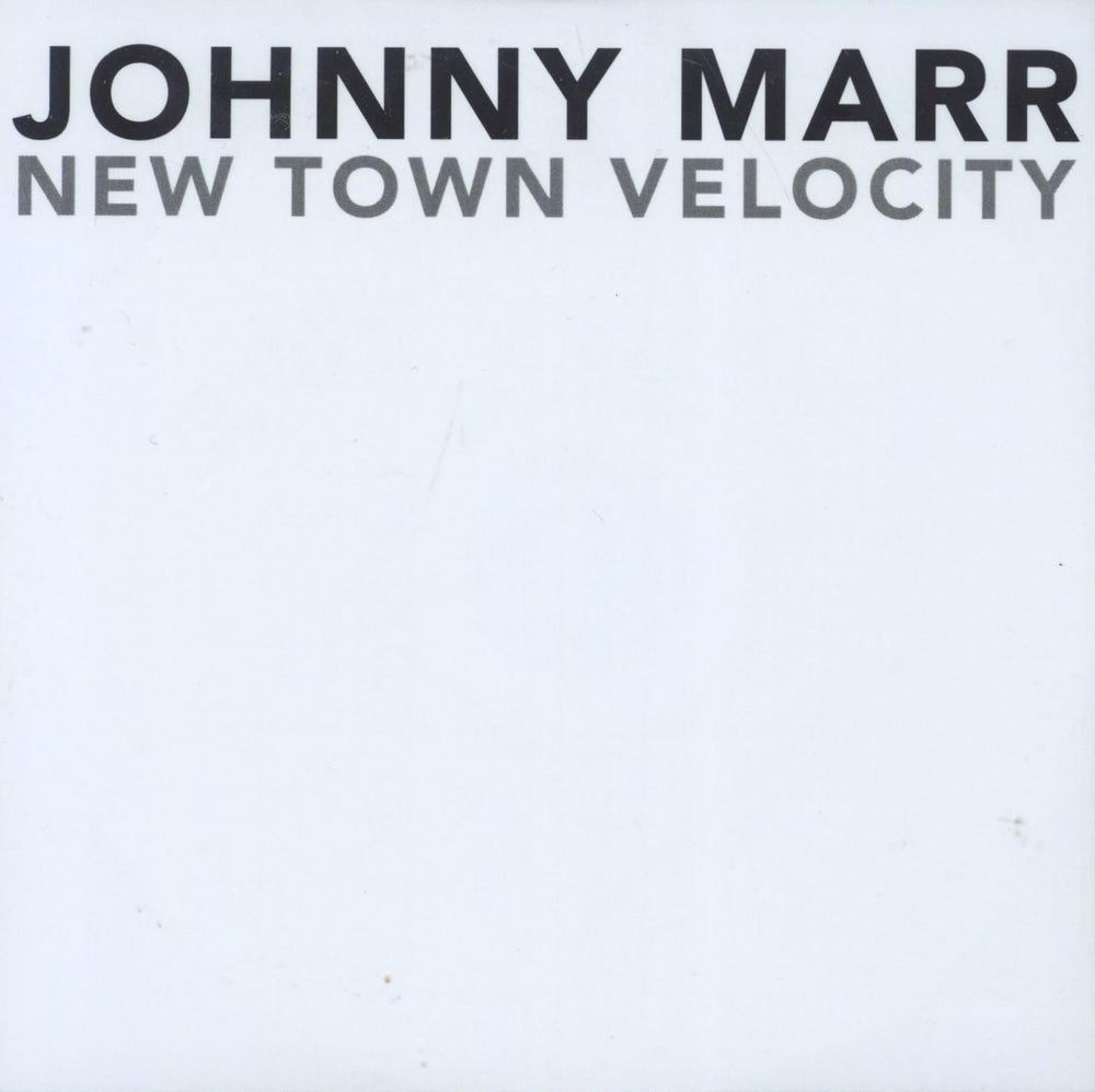 Johnny Marr New Town Velocity UK Promo CD-R acetate CD-R