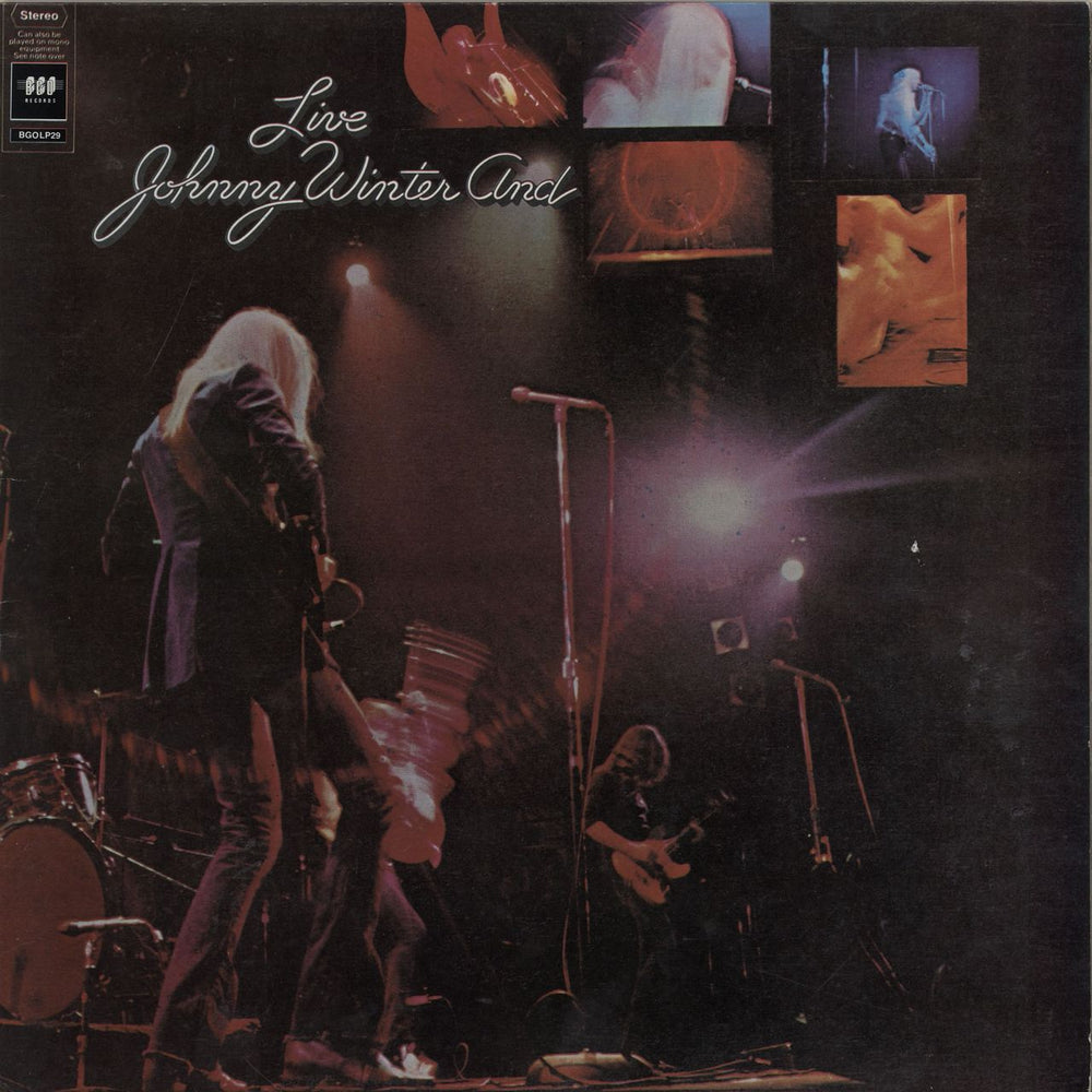 Johnny Winter Live UK vinyl LP album (LP record) BGOLP29