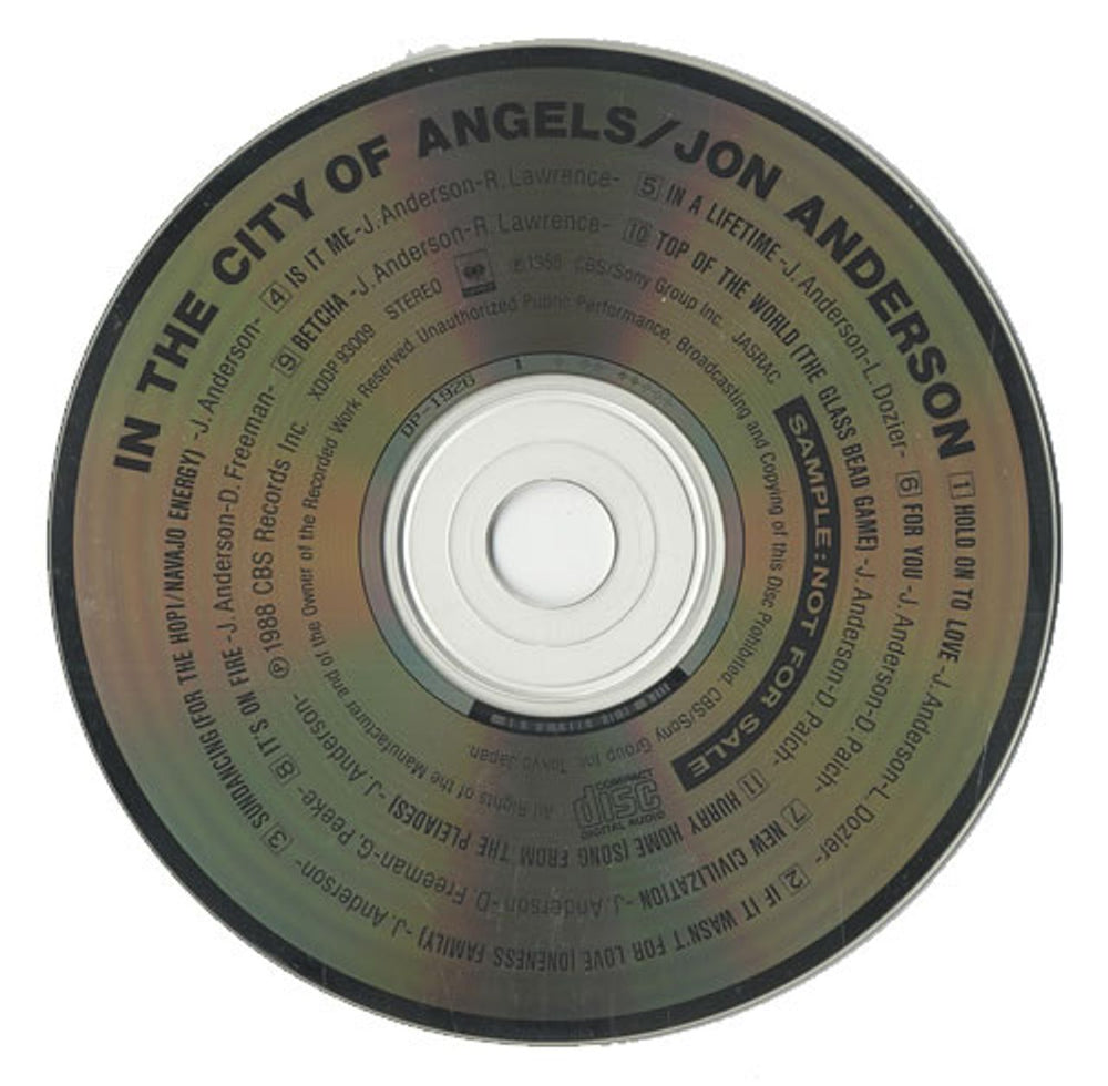 Jon Anderson In The City Of Angels Japanese Promo CD album (CDLP) CDDP-93009