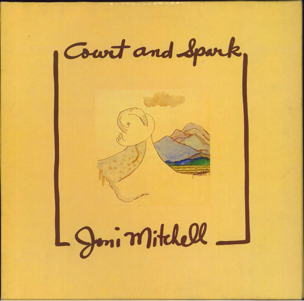 Joni Mitchell Court And Spark - G/F German vinyl LP album (LP record) AS53002