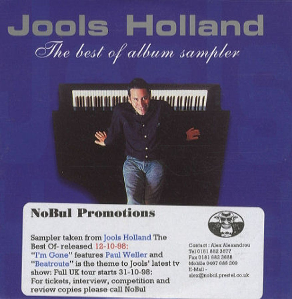 Jools Holland The Best Of Album Sampler UK Promo CD single (CD5 / 5") SAM00024