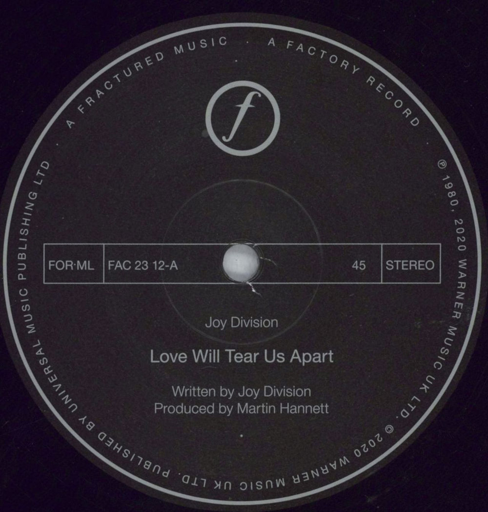 Joy Division Love Will Tear Us Apart - Remastered - Shrink UK 12" vinyl single (12 inch record / Maxi-single) JOY12LO826819