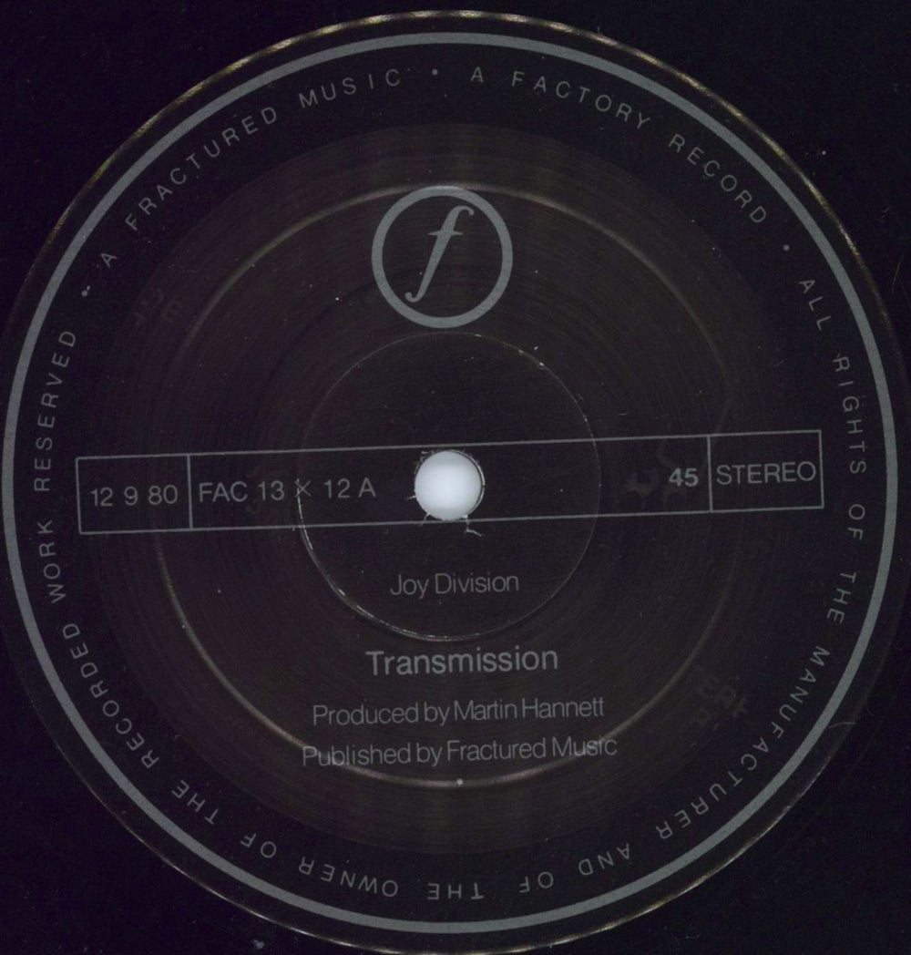 Joy Division Transmission - 1st - Open Shrink UK 12" vinyl single (12 inch record / Maxi-single) JOY12TR809829