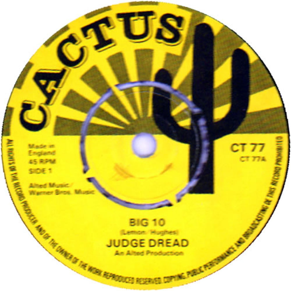 Judge Dread Big 10 UK 7" vinyl single (7 inch record / 45) CT77