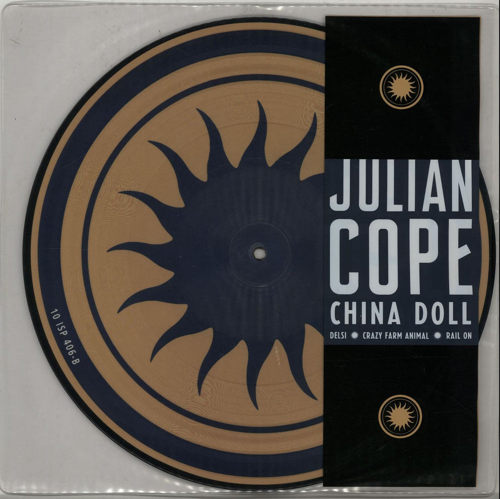 Julian Cope China Doll - Printed PVC UK 10" Vinyl Picture Disc (10 inch Record Single) 10ISP406