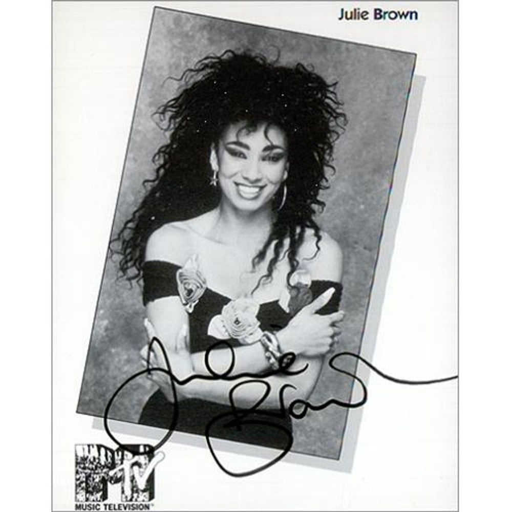 Julie Brown Autographed Photograph UK photograph SIGNED PHOTOGRAPH