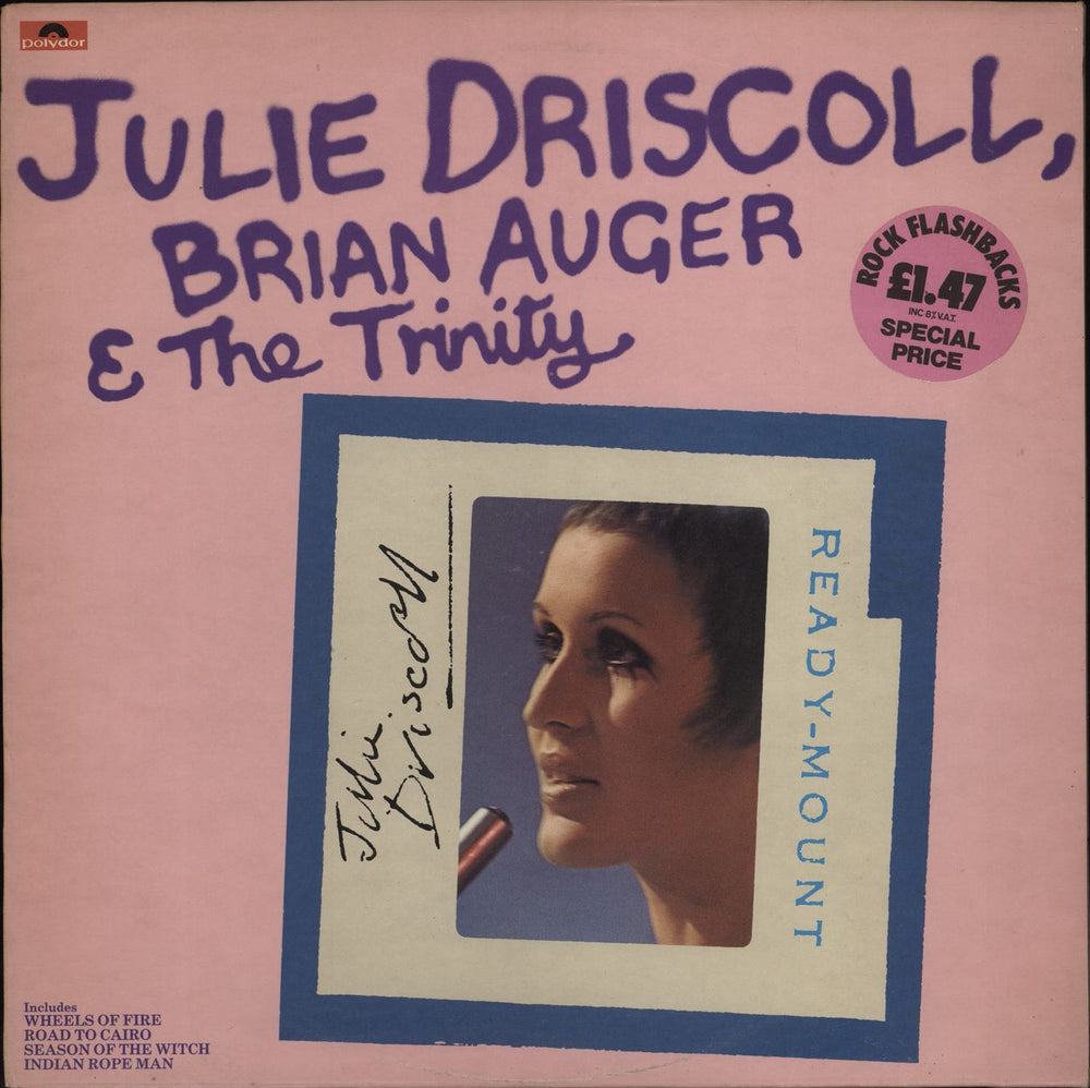 Julie Driscoll & Brian Auger Julie Driscoll, Brian Auger & The Trinity - Flashback sticker UK vinyl LP album (LP record) 2384062