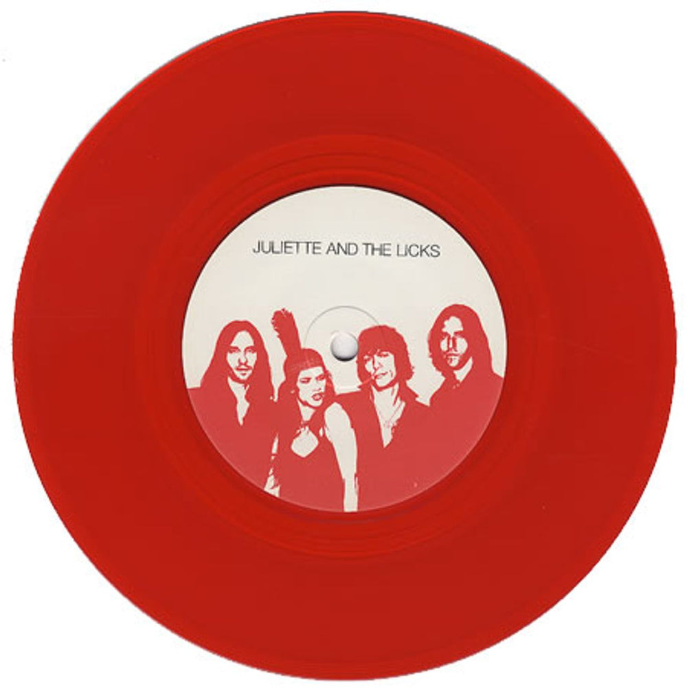 Juliette And The Licks Hot Kiss - Red Vinyl UK 7" vinyl single (7 inch record / 45) JBQ07HO374854