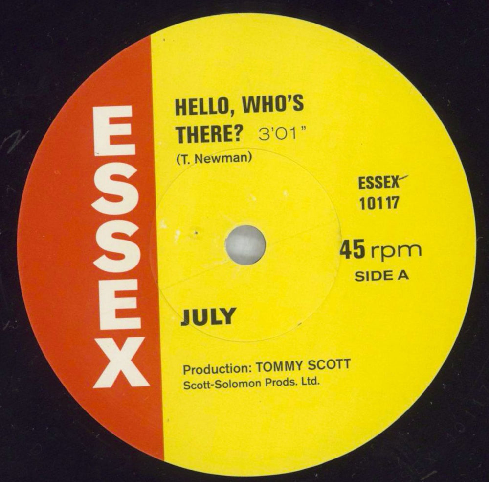 July Hello Who's There? UK 7" vinyl single (7 inch record / 45) JU-07HE821527