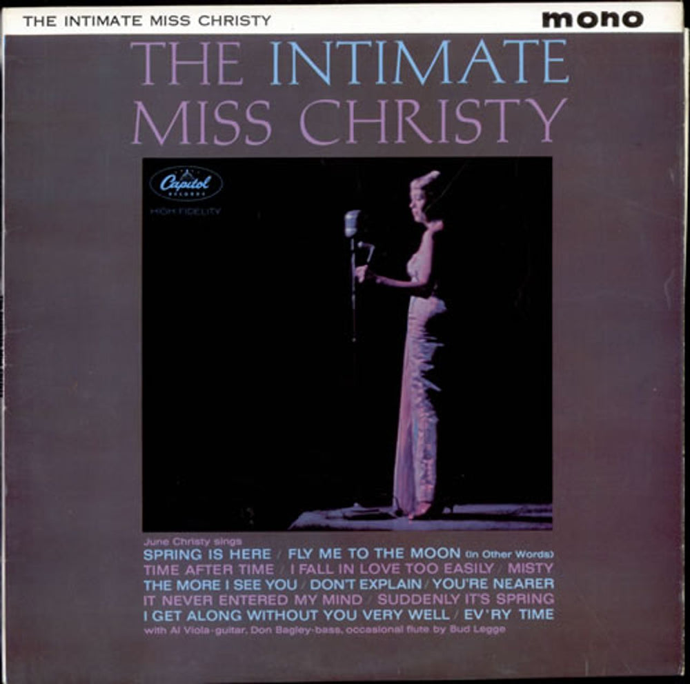 June Christy The Intimate Miss Christy UK vinyl LP album (LP record) T1953