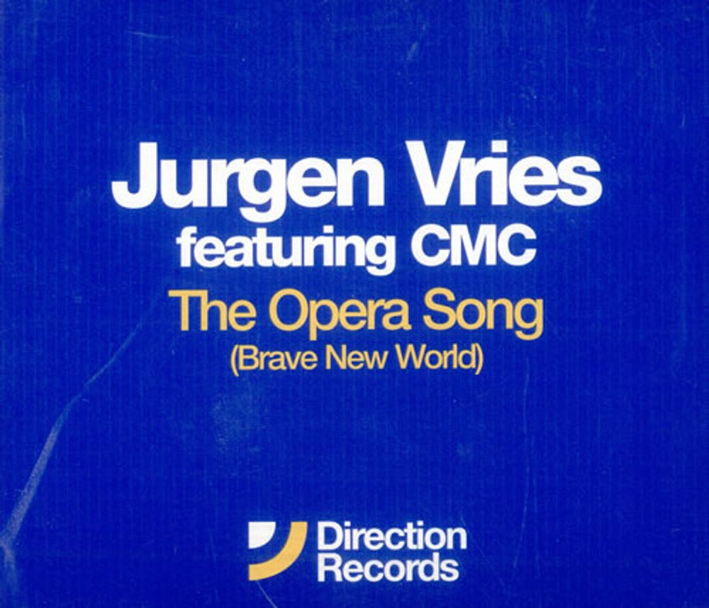 Jurgen Vries The Opera Song [Brave New World] UK Promo CD single (CD5 / 5") XPCD2765