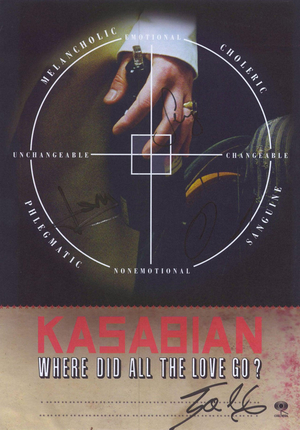 Kasabian Where Did All The Love Go? + Autographed Lithograph UK 10" vinyl single (10 inch record)