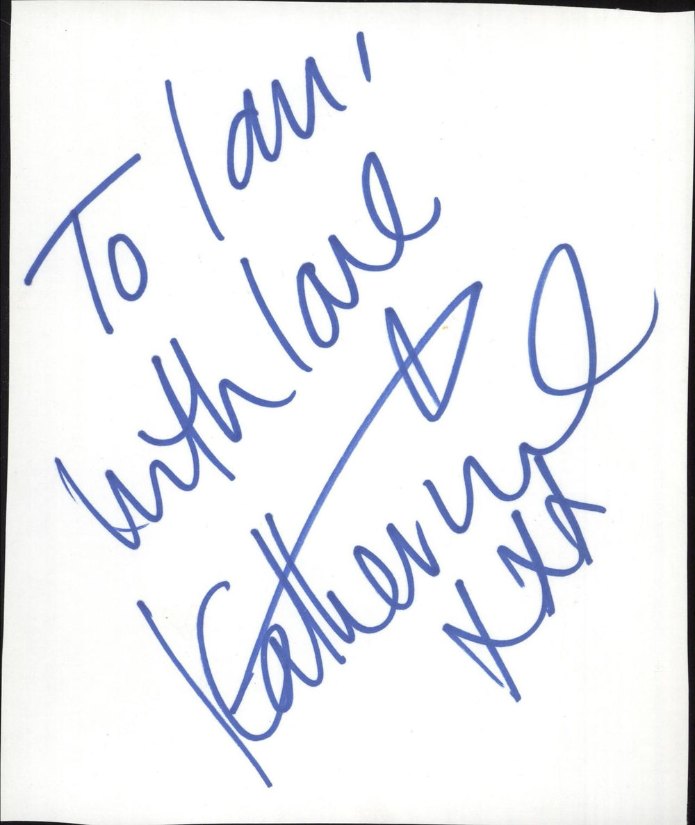 Katherine Jenkins Autograph UK memorabilia AUTOGRAPH