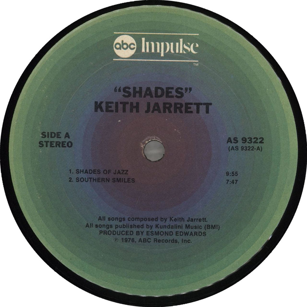 Keith Jarrett Shades US vinyl LP album (LP record) KJRLPSH706045