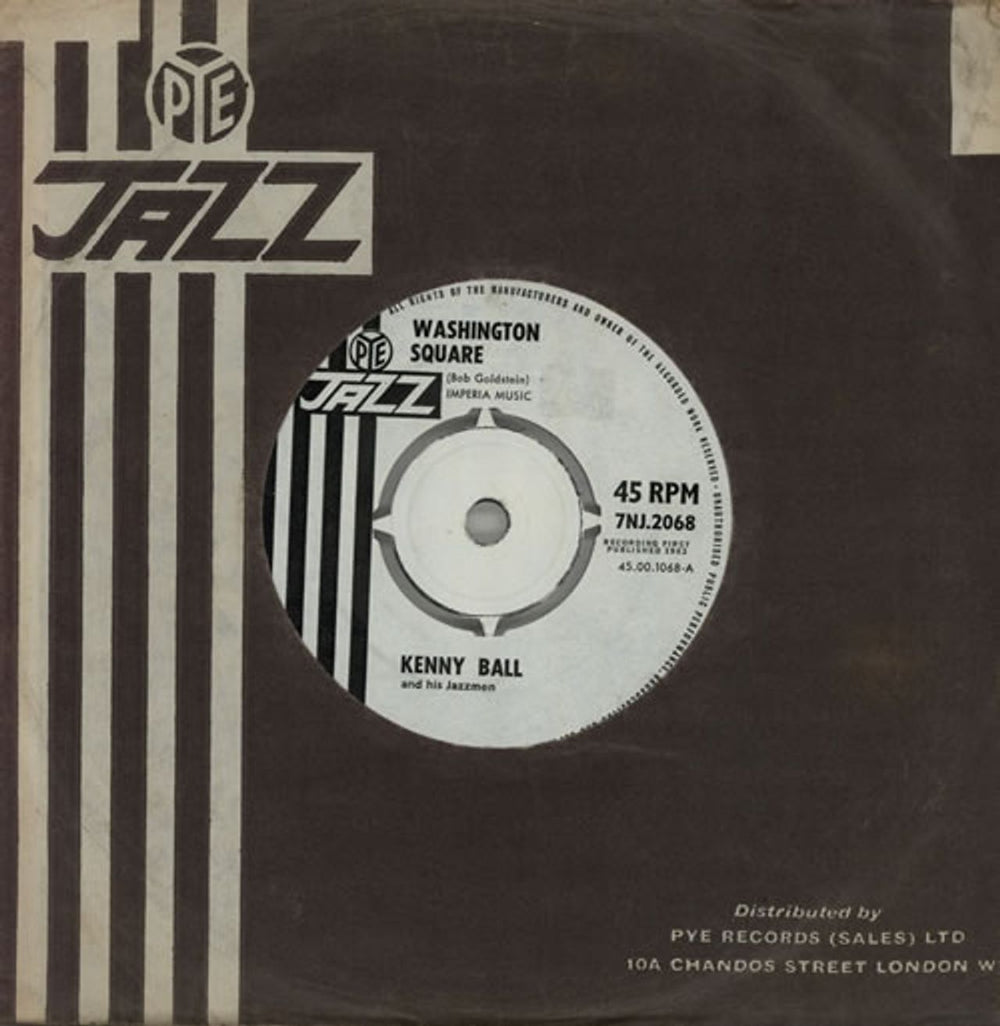 Kenny Ball Washington Square UK 7" vinyl single (7 inch record / 45) 7NJ.2068