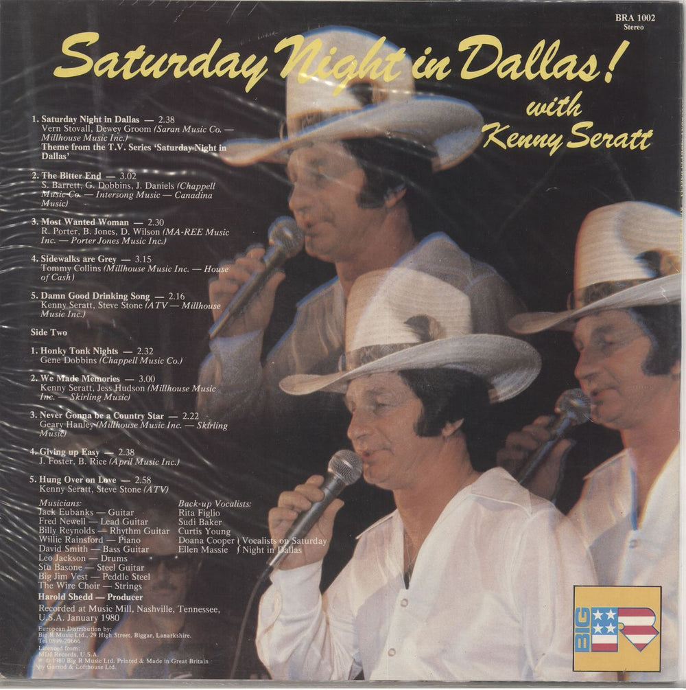 Kenny Seratt Saturday Night In Dallas! UK vinyl LP album (LP record)