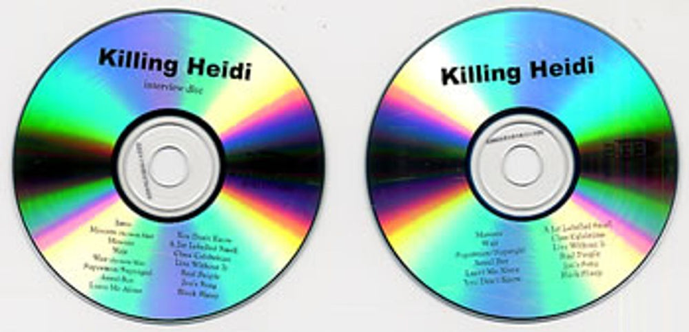 Killing Heidi Reflector + Interview US Promo CD-R acetate 2X CD-R ACETATE